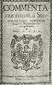 „Commentarius rerum a Stephano Rege adversus magnum Moscoviae Ducem gestarum a. MDLXXX“ (Claudiopoli 1581, 4°.