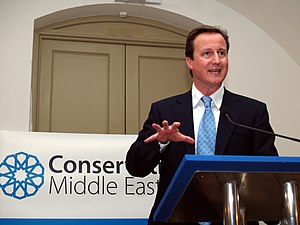 English: Rt Hon David Cameron MP speaking at t...