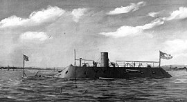 Acquarello della CSS Virginia di Clary Ray (1898)