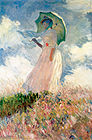 Study of a Figure Outdoors: Woman with a Parasol, facing left, 1886. The pictured woman is Suzanne Hoschedé (c. 1864-1899), eldest daughter of Alice Hoschedé, second wife of Claude Monet, Musée d'Orsay.