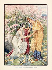 Demeter and Persephone surrounded by daffodils - "Demeter rejoiced, for her daughter was by her side" Demeter rejoiced, for her daughter was by her side.jpg
