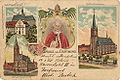 Historische Postkarte, Katholische Stadtkirchen