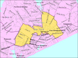 موقعیت ایست همپتون نورت، نیویورک در نقشه