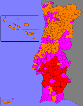 Strongest party by municipality.