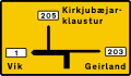 Vorausliegende Zielorte als Straßenkarte (außerhalb der Hauptstadt)