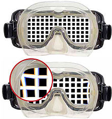 Views through a flat mask, above and below water FlatMask above-below.jpg