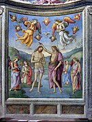 フレスコ画『キリストの洗礼』1507年から1513年の間 ヌンツィアテッラ礼拝堂（英語版）