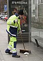 Escombraires a les parades d'autobusos al Parkallé d'Aarhus