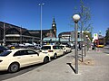 Hachmannplatz, links der Hauptbahnhof