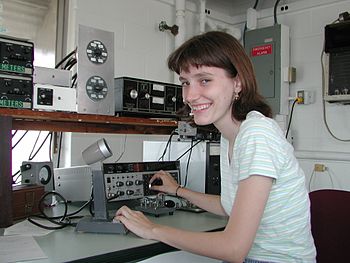 An amateur radio operator, Yvette Cendes, KB3H...