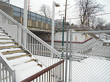 The former Heller Parkway station in February 2015 Heller Parkway Station - Feb 2015.jpg
