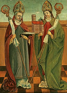 Svatý Oldřich a sv. Volfgang (kolem roku 1510)