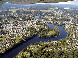 Hønefoss fra luften