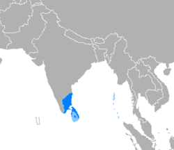 Verspreiding van Tamil