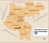 Carte représentant une partie de la France médiévale.