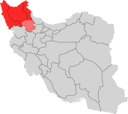 İran üzerinde Güney Azerbaycan