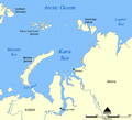 Novy Port en mapa del mar de Kara