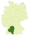 Peta dari Jerman dengan lokasi Baden-Württemberg disorot