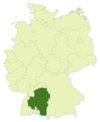 A map of Germany with the location of Baden-Württemberg highlighted