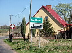 Kartlewo welcome sign