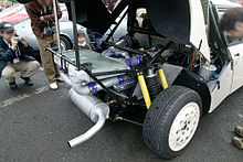 Photographie du moteur central-arrière de la Lancia Delta S4