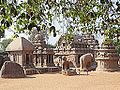 Group of temples and sculptures, close together