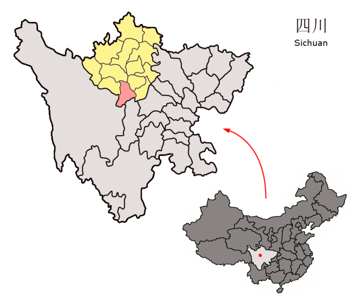 File:Location of Xiaojin within Sichuan (China).png