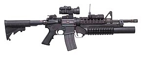 M4 Carbine with M203 Grenade Launcher (7414626424).jpg