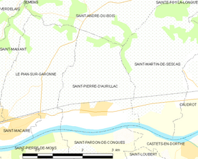 Poziția localității Saint-Pierre-d'Aurillac