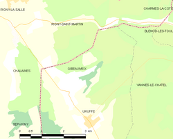 Kart over Gibeaumeix