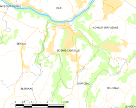 Mapa obce Bosmie-l’Aiguille