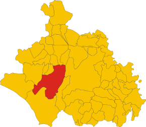 Poziția localității Tuscania
