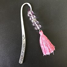 A metal bookmark with a fabric tassel and decorative beads Metal Bookmark.jpg