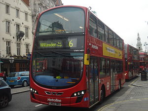 Metroline VWH1409 on Route 6, Aldwych.jpg