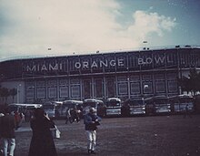 Miami Orange Bowl, the former home of the Dolphins (1966-1986) Miami Orange Bowl (Super Bowl V).jpg