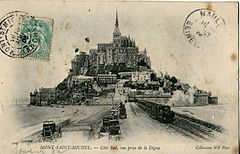 MONT-SAINT-MICHEL - Coté Sud, vue prise de la Digue