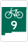 New Mexico State Bike Route 9 marker