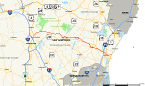 Map of New Hampshire Route 27