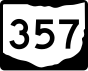 State Route 357 marker