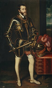 Pantoja de la Cruz after Titian - Charles V in Armour.jpg