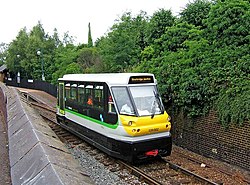 Parry People Mover 139 002 leaving Stourbridge Town Railway Station - geograph.org.uk - 1376879.jpg