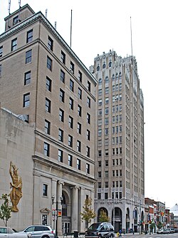 Pontiac Commercial Historic District, corner of Lawrence and Saginaw