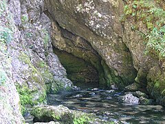 The source of the Doubs in Mouthe.