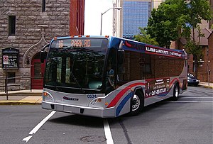 English: BARTA bus in downtown Reading, Pennsy...