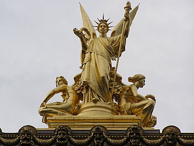 Poetry roof sculpture by Charles Gumery