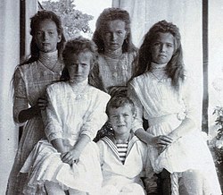 Els fills del tzar Nicolau l'any 1909