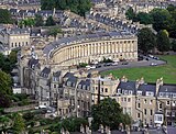 The best known of Bath's terraces is the Royal Crescent, built between 1767 and 1774 and designed by the younger John Wood