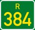 Regional route R384 shield