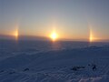 Beidseitige Nebensonnen in der Arktis