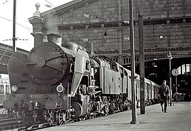 Vaporlokomotivo en Gare du Nord (1970)